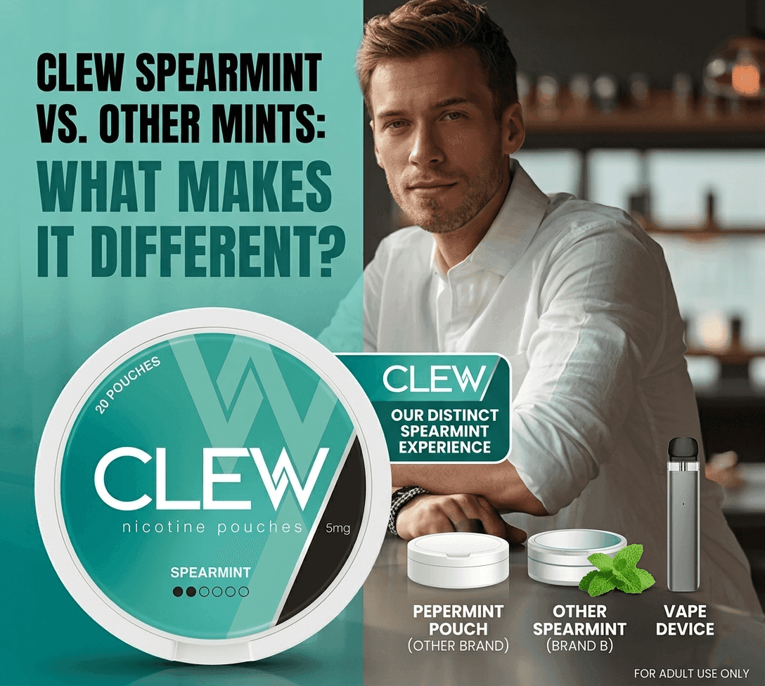 Spearmint vs other mint nicotine pouches: what makes Clew spearmint different?